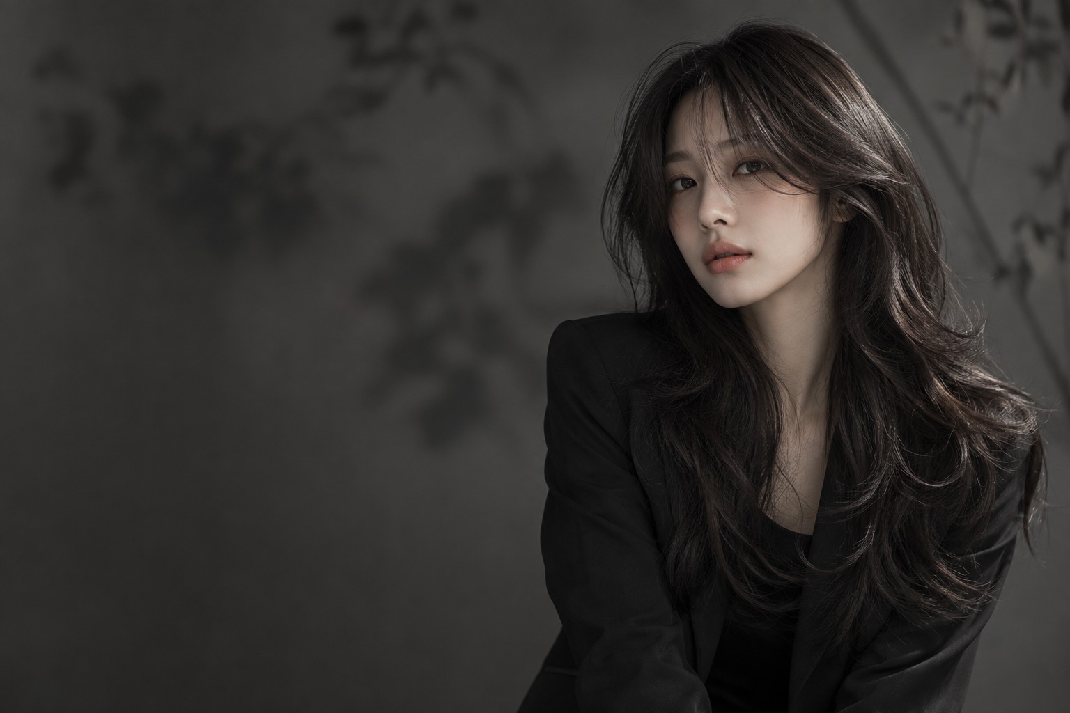 Inspiration : cheveux longs dégradés avec frange aérienne